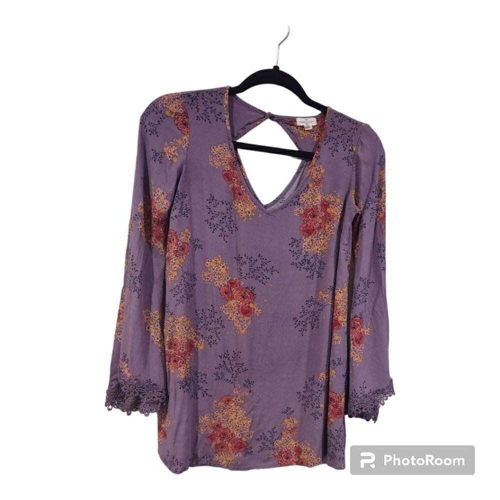 Mason & Belle Purple Mini Dress Flared Lace Sleeves Size XS - 3FOR$25 -